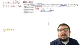 Algebra 1 STAAR: Grossi Solves Question 52 from 2017 by Hand