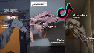 Paper Dragon Crafts - Dragon Puppet TikTok Compilation #4