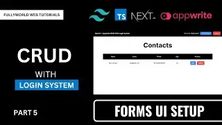 #5 Forms UI Creation | NextJS + Appwrite CRUD With Login System