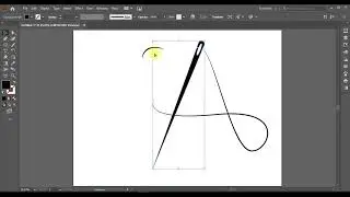 how to draw Thread logo design  draw needle logo draw signature logo  Adobe illustrator   cyber tech