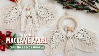 DIY Macrame Angel Tutorial Using Ring | Christmas Decoration 🎄