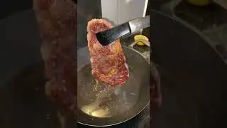 Steak with fries and chimichurri sauce