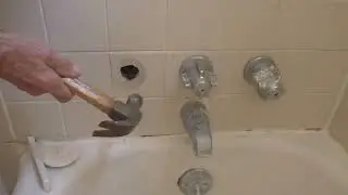 Removing stuck tub faucet seat