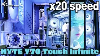 4K Water Cooled PC Build HYTE Y70 Touch Infinite White AMD RYZEN 9 9950X | RTX 4090