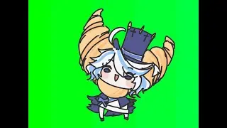Furina but GREEN SCREEN