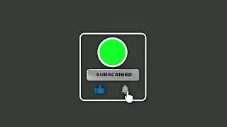 No Copyright, Subscribe and Bell icon into sound animation // Green Screen Subscribe Button Animated