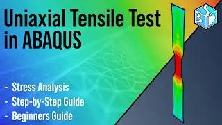 How to simulate uniaxial tensile test of materials. Abaqus for beginners (CAE and FEM).