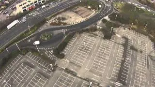 DJI Phantom flying over Old Tesco In Chesterfield