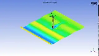 CFD, VOF, Open Cannel Wave, ANSYS Fluent "Offshore wind turbine simulation"
