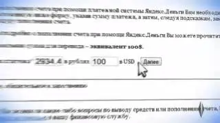 23  Ввод средств  Пополнение через Яндекс Деньги