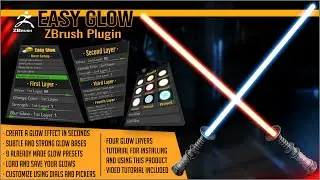 Add Glow Effects to your 3D model inside ZBrush with Easy Glow by Artistic Squad