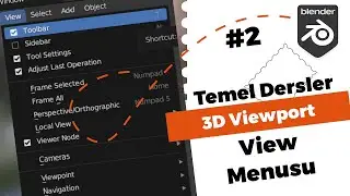 Blender Basic Lessons 3D ViewPort - We Learn the View Menu: #2