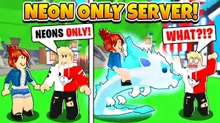 NOOB DISGUISE IN A NEON ONLY SERVER! They Thought We Were POOR! (Roblox Adopt Me)