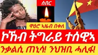 ዘሕዝን፣ ኣዜብ! ኮኸብ ትግራይ ተሰዊኣ። #tigraynews  #tigray_tv #zena_tigrigna #ኢትዮፎረም #dimtsi_weyane #tmh #tigray