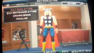 WWE SVR2011 on PS2 How to create Thor & moveset