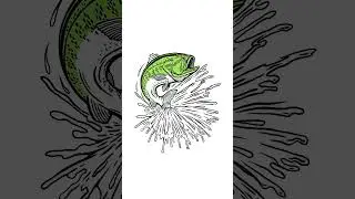 Drawing a Bass Fish in Procreate