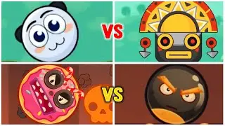 Fight All Bosses | Red Bounce Ball Heroes (Level 15) VS Jump Ball Adventure (Level 60)