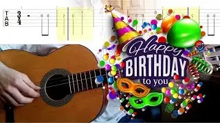 HAPPY BIRTHDAY TO YOU ON GUITAR TAB | ХЕППИ БЕЗДЕЙ НА ГИТАРЕ ТАБЫ