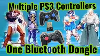 Pair Multiple PS3/4 Controllers to One Bluetooth Dongle and connect to PC 