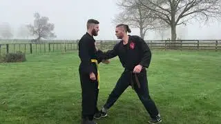 Defense against a grab by Zinjutsu Kung fu