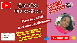 @mention 0 subscribers | how to on/off @mention notification| youtube tips tamil