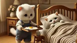 Gatito cuida de su madre enferma #aicatstories #animation #catvideoscartoon #aicatshorts #catvideos