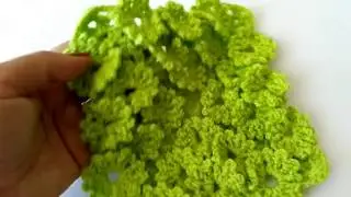 Узор крючком цветы в 3Д