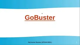 Gobuster - Brute force Directory and files in web application open source