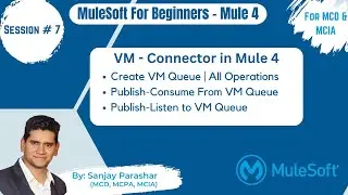 #7|MULE 4 - VM CONNECTOR (VIRTUAL MACHINE) | PUBLISH | PUBLISH CONSUME| LISTENER| CONSUME OPERATIONS