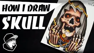 HOW I DRAW SKULL | Neo Traditional TATTOO Design