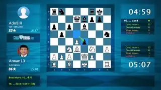 Chess Game Analysis: Arwan13 - AdoBiH : 1-0 (By ChessFriends.com)