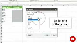 Excel Data Validation