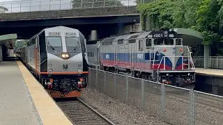 NJ Transit - Trains 74 & 1711 Meet at Ramsey Route 17 (8/4/24)