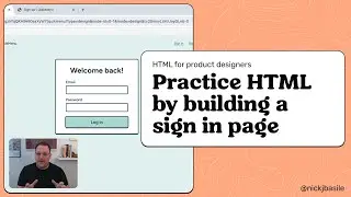 Practice HTML by building a sign in page