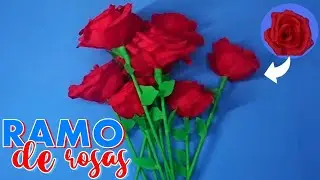 Ramo de flores de papel crepe para el día de las madres