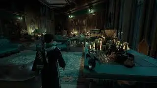 Hogwarts Legacy Room of Requirement Slytherin theme