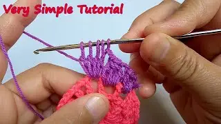 How To Make a Crochet Flower For Beginner Design Knitting Flower From #Tanweer Begum