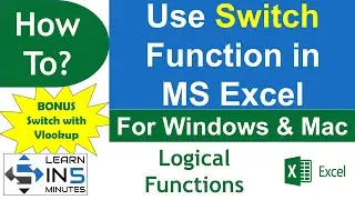 How To Use Switch function In Excel | Combine Switch With Vlookup Function | Learn in 5 Minutes
