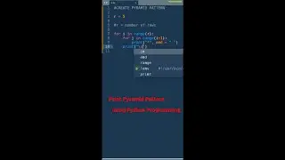 PRINT PYRAMID PATTERN PYTHON 