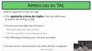 Traitement automatique des langues [1.2] Introduction - approches en TAL