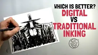 Digital VS Traditional Inking | Daily Sketch: Undertaker