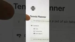 I made a tennis planner… 🎾📝