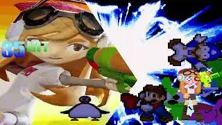 Super Better Mario, Meggy, Smg4, And Pingu VS Book from Bfdi, Bluey, Hoops, and yoyo and Peppa pig