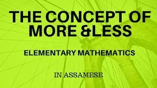 THE CONCEPT OF MORE AND LESS | ELEMENTARY MATHEMATICS