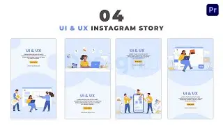 UI and UX Design Flat Vector Instagram Story Premiere Pro Template