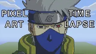 Minecraft Pixel Art Timelapse - Kakashi Hatake