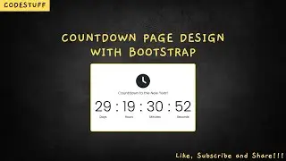 How to make a Countdown Page Design with Bootstrap
