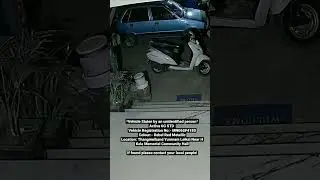 Thief Steals a scooty by lifting the front end! 😲 Part 3