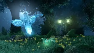 Enchanted forest of fireflies animation (Blender 3D)