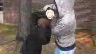 Jacob and V fighting for saftypins